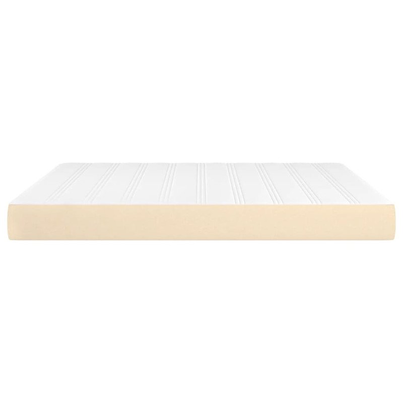 vidaXL Matrac s taštičkovými pružinami krémový 180x200x20 cm látka