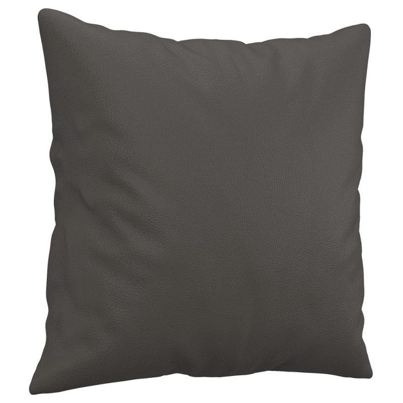 vidaXL Dekoratívne vankúše 2 ks sivé 40x40 cm umelá koža