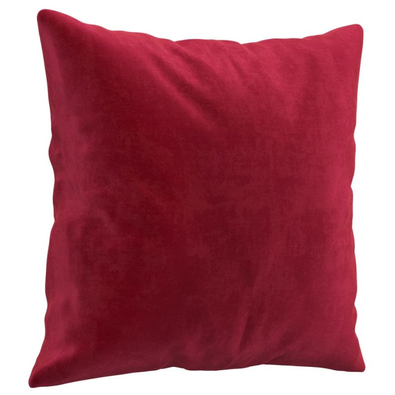 vidaXL Dekoratívne vankúše 2 ks vínové 40x40 cm zamat