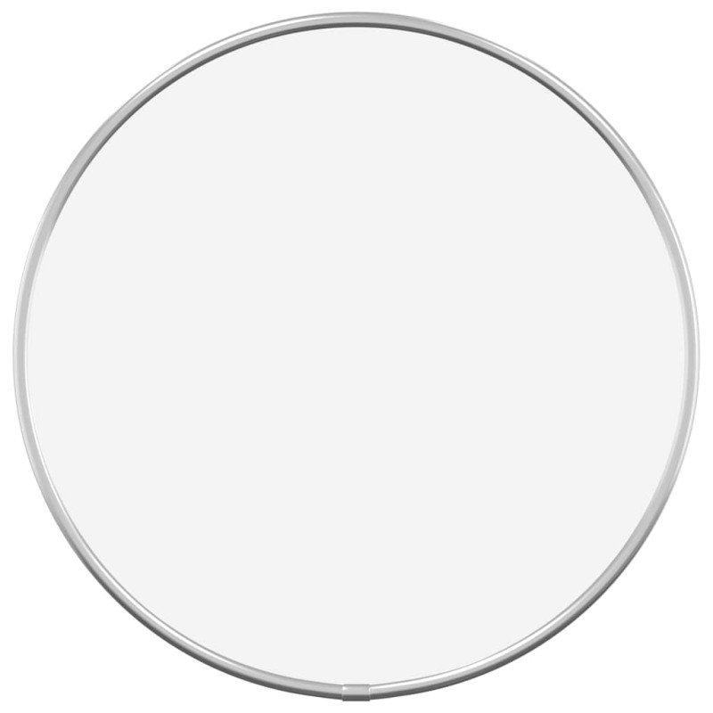 vidaXL Nástenné zrkadlo strieborné Ø 30 cm okrúhle
