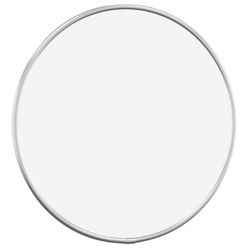 vidaXL Nástenné zrkadlo strieborné Ø 30 cm okrúhle