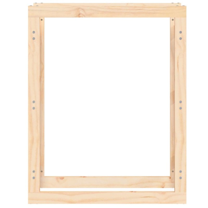 vidaXL Stojan na palivové drevo 80x25x100 cm masívna borovica