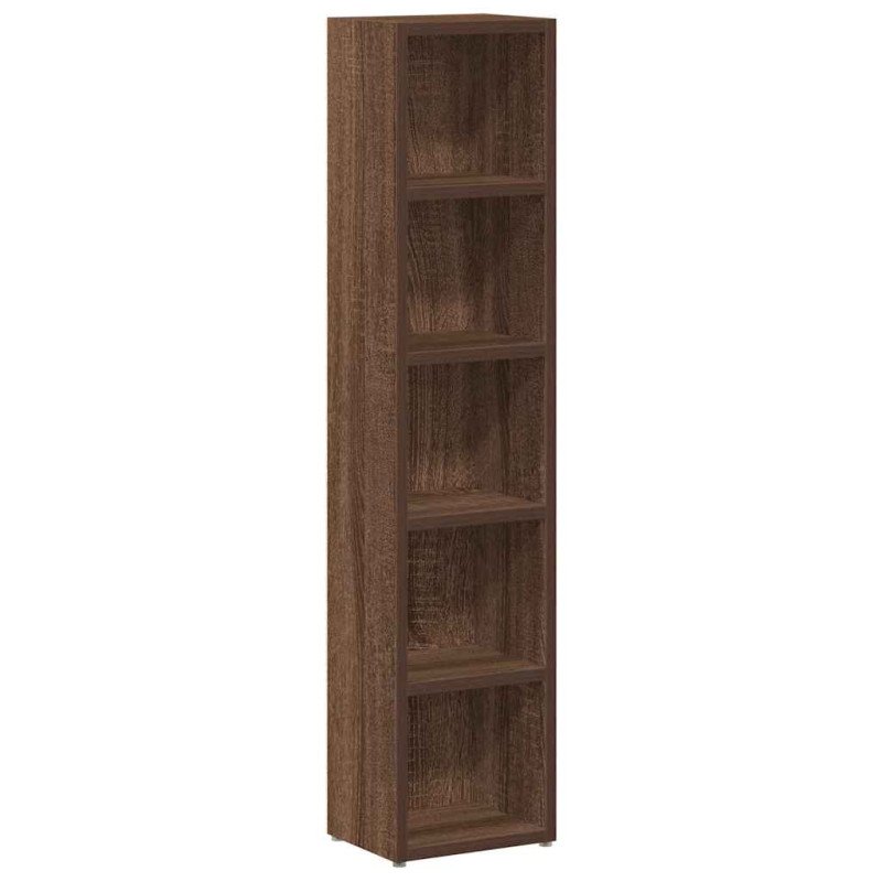 vidaXL CD skrinky 2 ks hnedý dub 21x16x93,5 cm spracované drevo