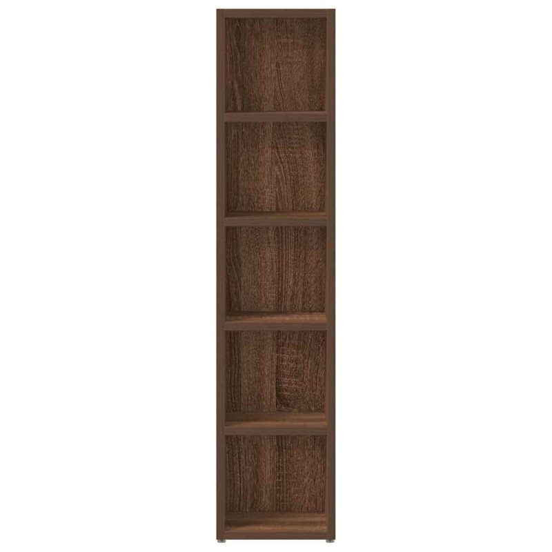 vidaXL CD skrinky 2 ks hnedý dub 21x16x93,5 cm spracované drevo