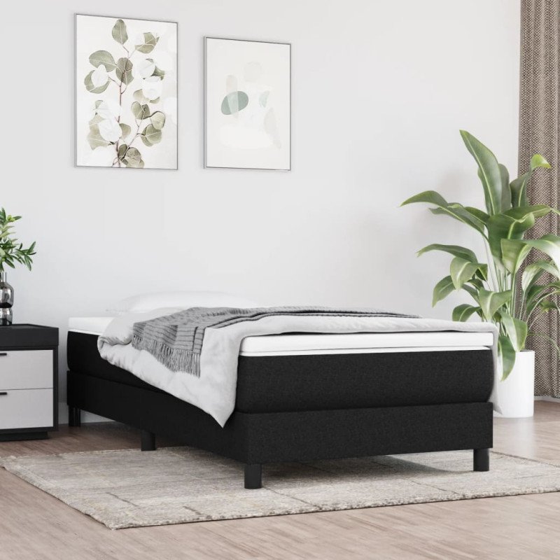 vidaXL Matrac s taštičkovými pružinami čierny 100x200x20 cm látka