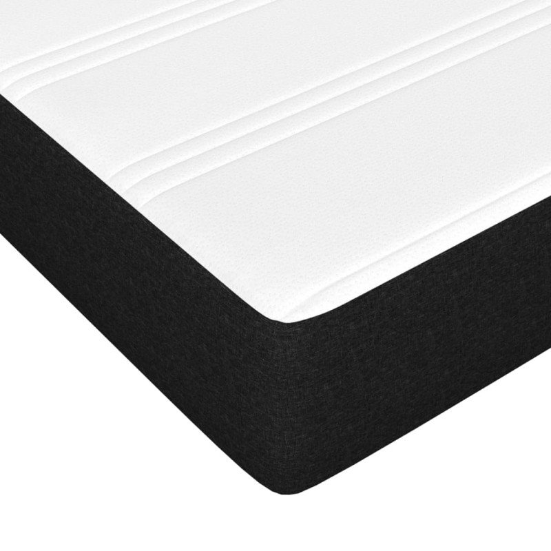 vidaXL Matrac s taštičkovými pružinami čierny 100x200x20 cm látka