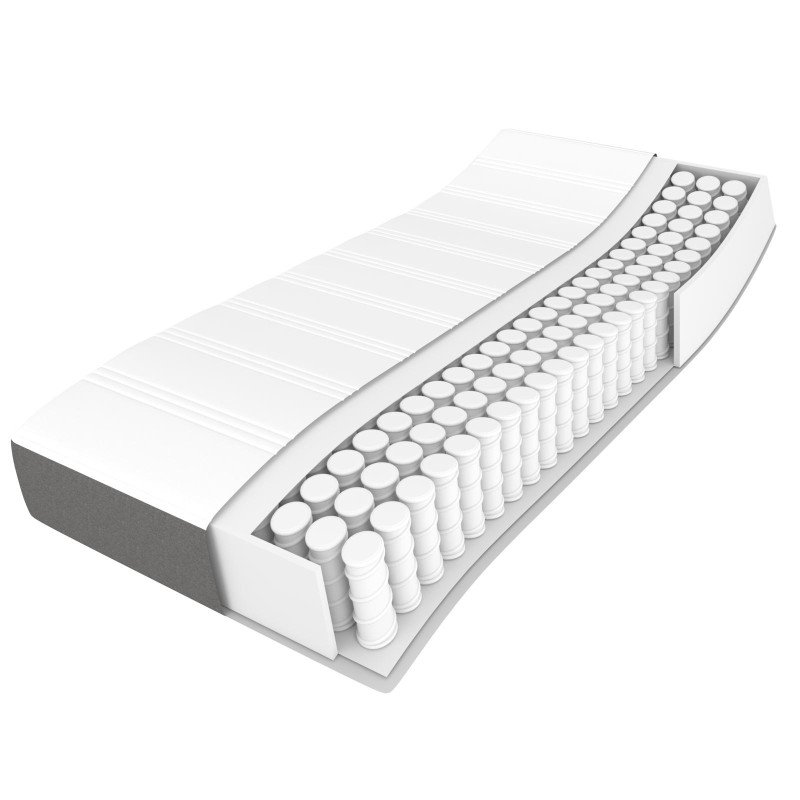 vidaXL Matrac s taštičkovými pružinami tmavosivý 140x200x20 cm látka