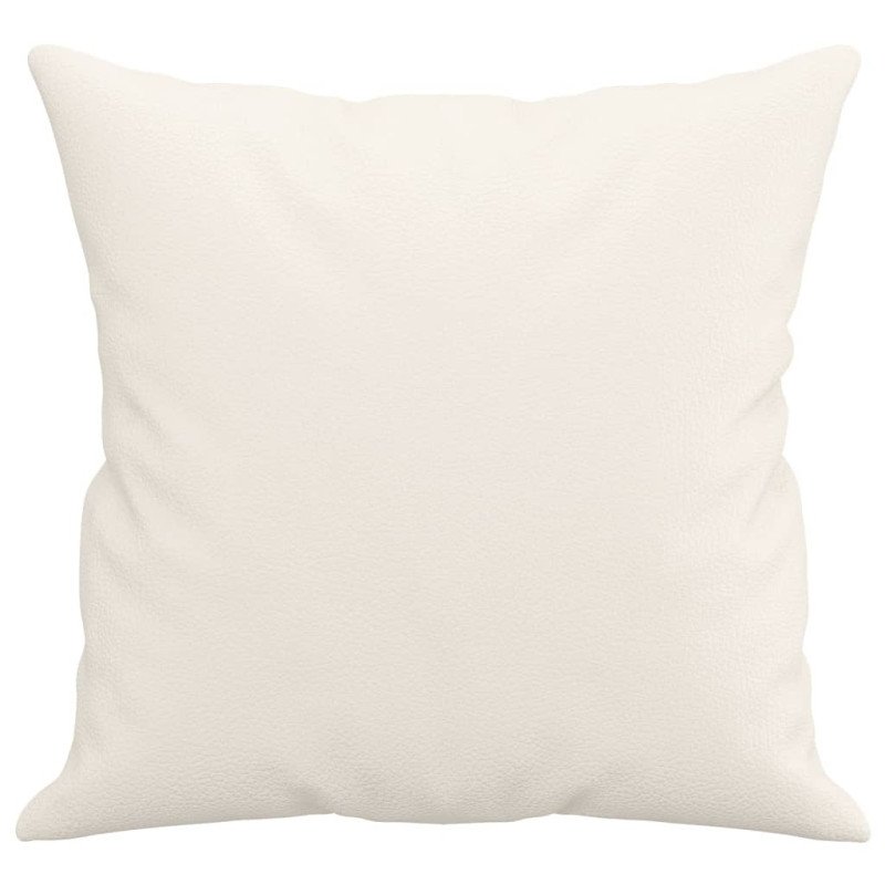 vidaXL Dekoratívne vankúše 2 ks krémové 40x40 cm umelá koža