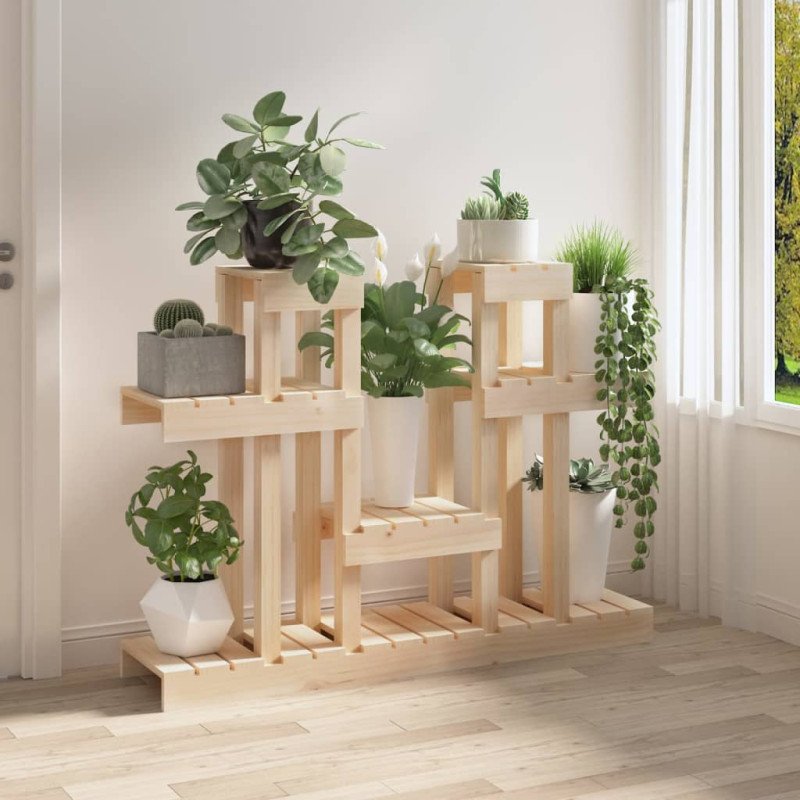 vidaXL Stojan na rastliny 104,5x25x77,5 cm masívna borovica