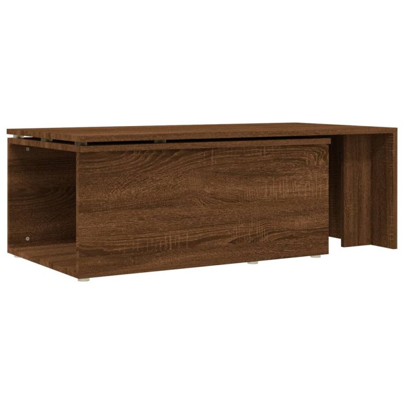 vidaXL Konferenčný stolík hnedý dub 150x50x35 cm spracované drevo