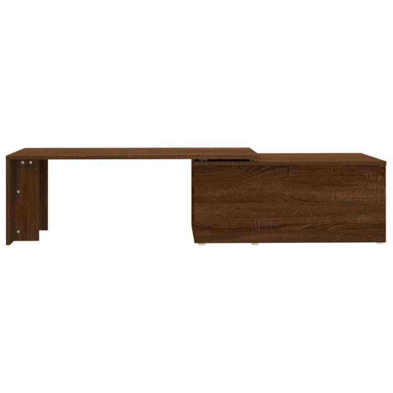 vidaXL Konferenčný stolík hnedý dub 150x50x35 cm spracované drevo