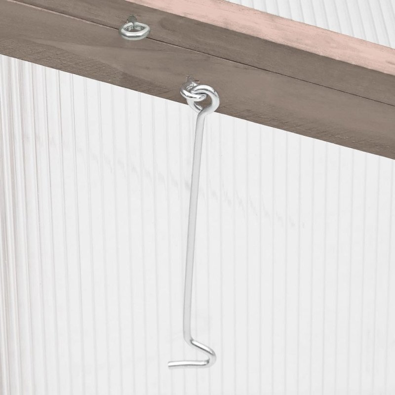 vidaXL Skleník sivý 110x58,5x39 cm jedľové drevo