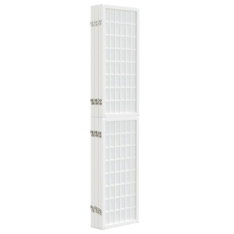 vidaXL Skladací paraván s 6 panelmi, japonský štýl 240x170 cm biely