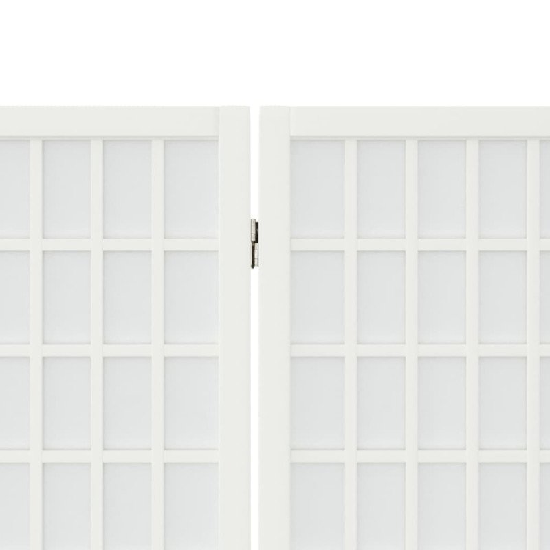 vidaXL Skladací paraván s 6 panelmi, japonský štýl 240x170 cm biely