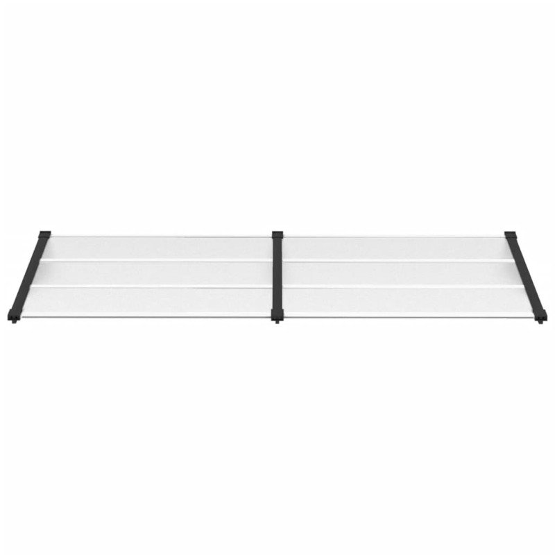 vidaXL Vchodová strieška čierna a priehľadná 239x90 cm polykarbonát