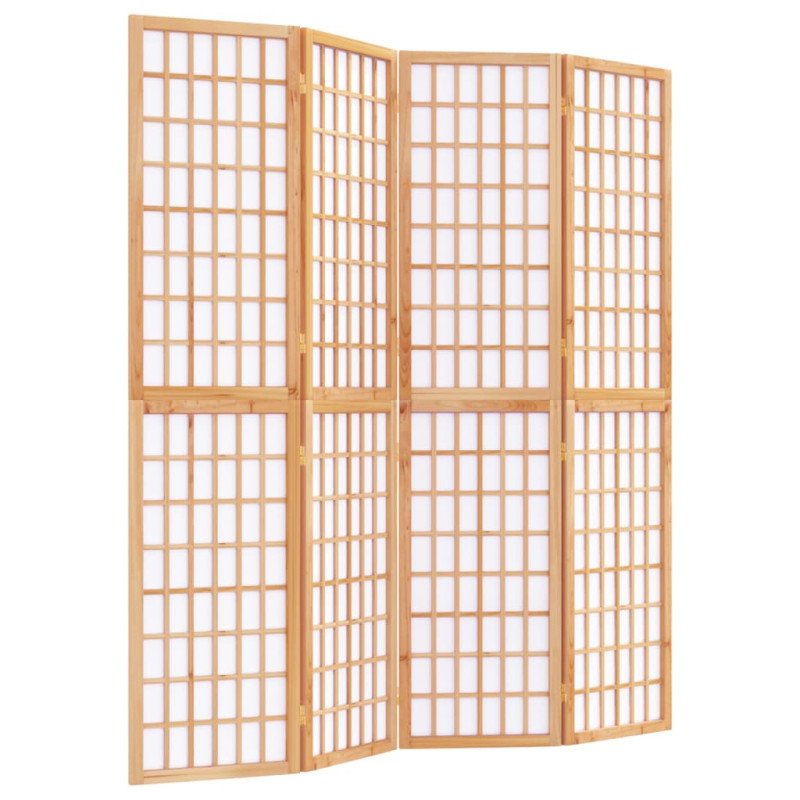 vidaXL Skladací paraván so 4 panelmi japonský štýl 160x170 cm