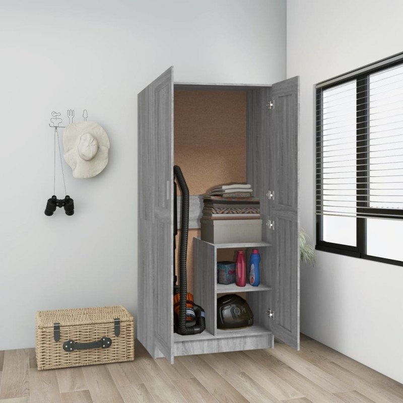 vidaXL Šatník sivý dub sonoma 82,5x51,5x180 cm spracované drevo