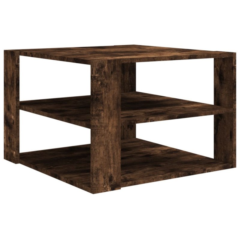 vidaXL Konferenčný stolík dymový dub 60x60x40 cm spracované drevo