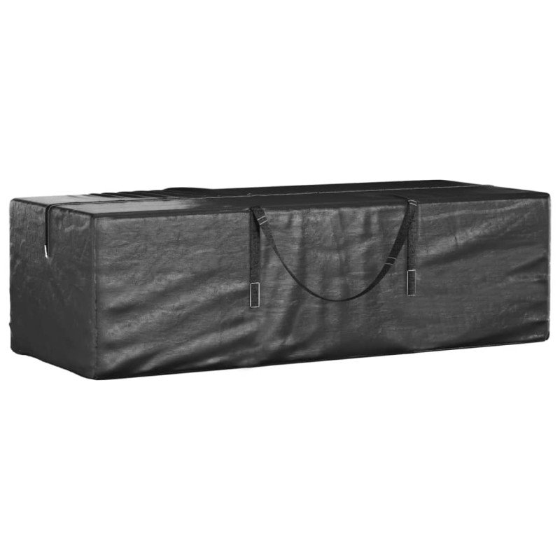 vidaXL Tašky na záhradné vankúše 2 ks čierne 135x40x55 cm polyetylén