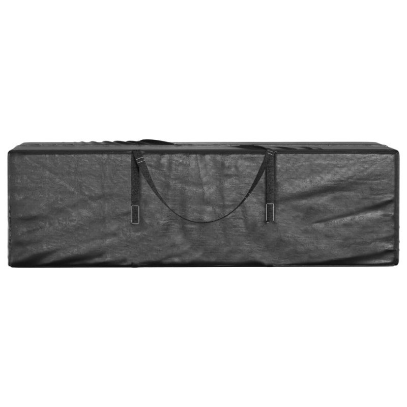 vidaXL Tašky na záhradné vankúše 2 ks čierne 135x40x55 cm polyetylén