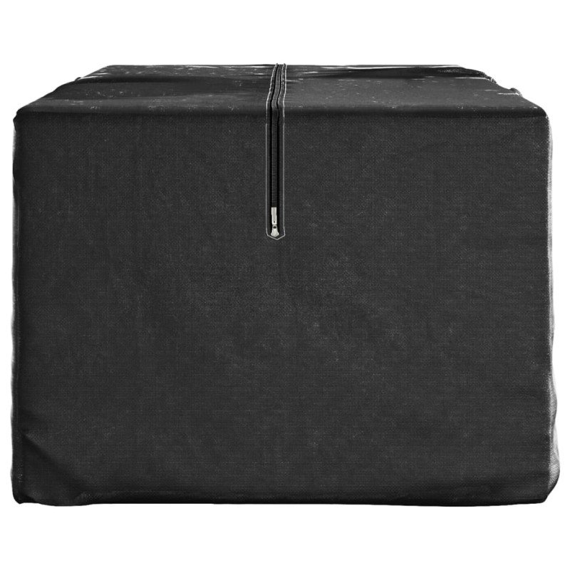 vidaXL Tašky na záhradné vankúše 2 ks čierne 135x40x55 cm polyetylén