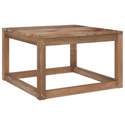 vidaXL Záhradný stôl z paliet, hnedý 60x60x36,5 cm, borovica