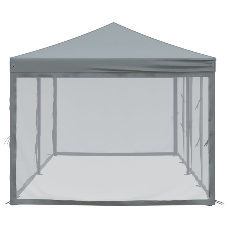 vidaXL Skladací párty stan s bočnicami antracitový 3x6 m