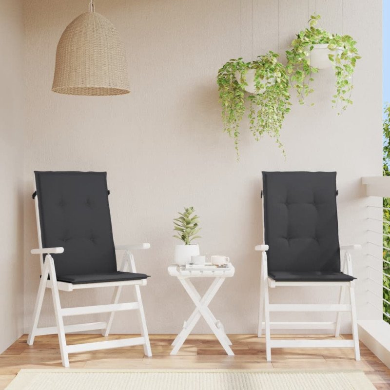 vidaXL Podložky na záhradné stoličky, vysoké operadlo 2 ks 120x50x3 cm