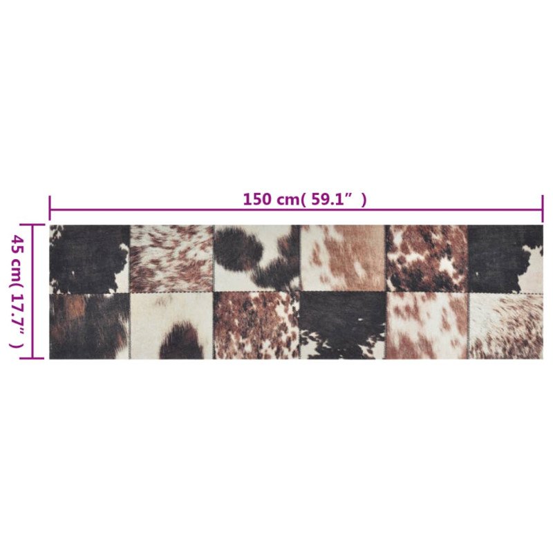vidaXL Kuchynský koberec umývateľný Animal Skin 45x150 cm zamat
