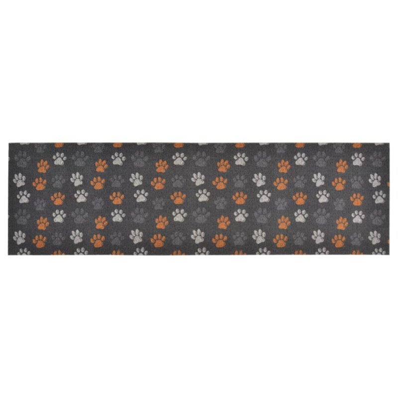 vidaXL Kuchynský koberec umývateľný Paws 60x180 cm zamat