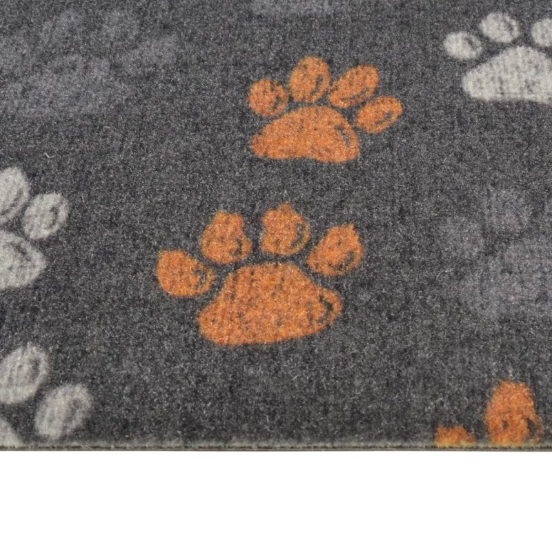 vidaXL Kuchynský koberec umývateľný Paws 60x180 cm zamat