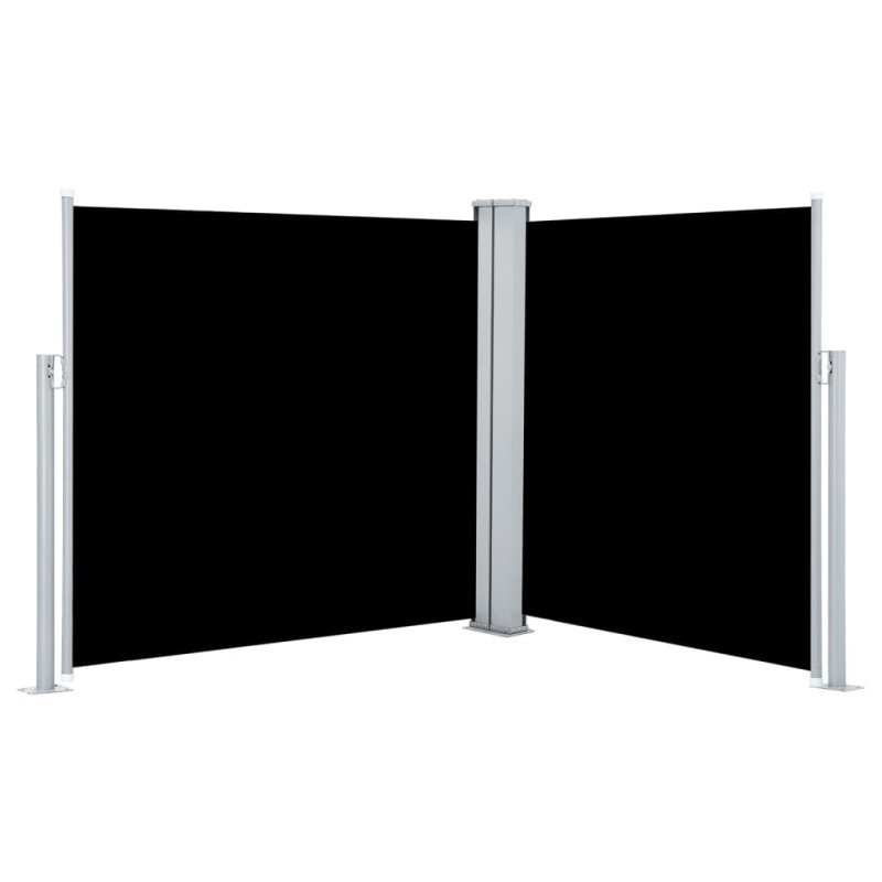 vidaXL Zaťahovacia bočná markíza, čierna 100x600 cm 
