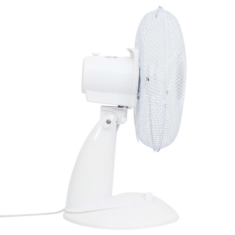 vidaXL Stolný ventilátor 3 rýchlosti 30 cm 40 W biely
