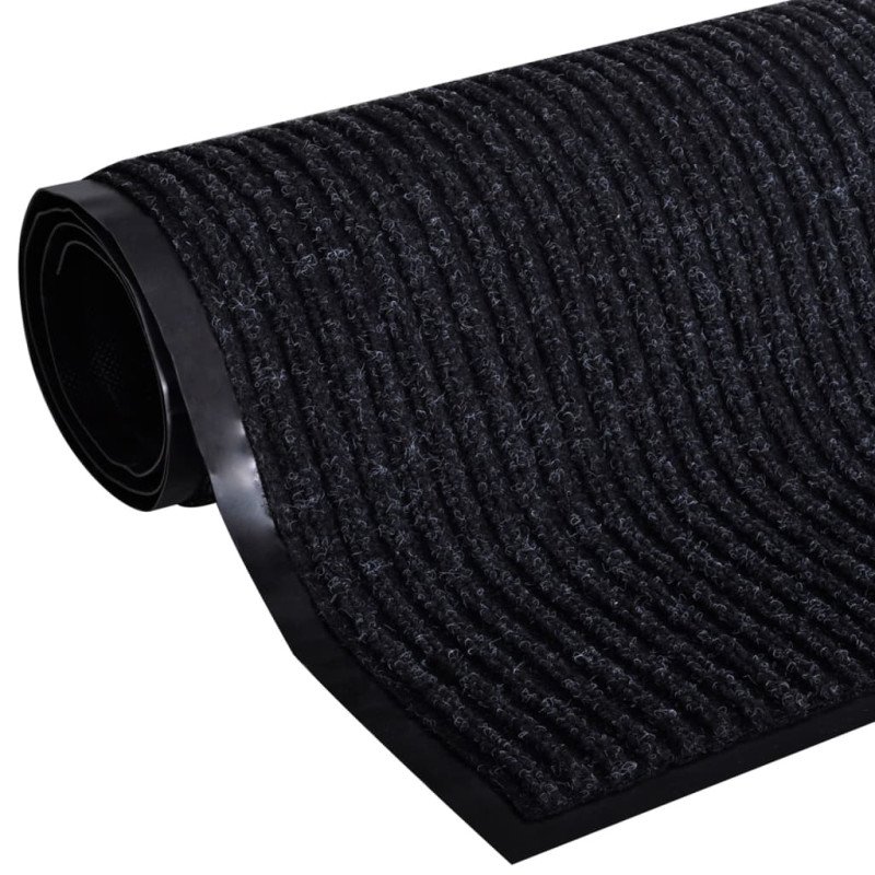 vidaXL Rohož pred dvere, čierna 117x220 cm, PVC