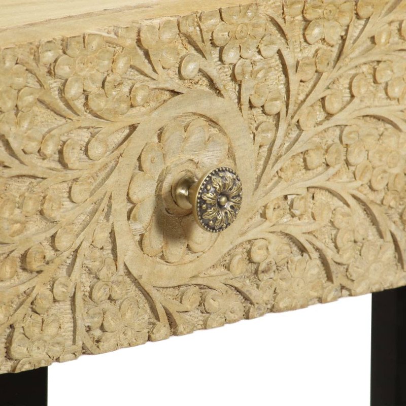 vidaXL Konzolový stolík 102x30x79 cm masívne mangovníkové drevo
