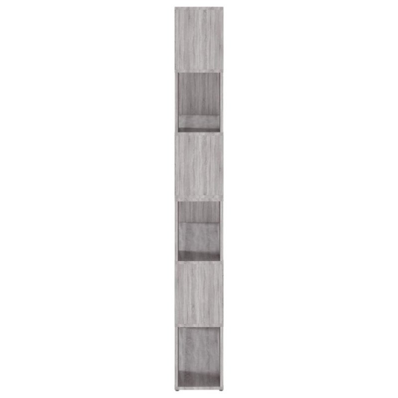 vidaXL Knižnica/deliaca stena sivá sonoma 100x24x188 cm