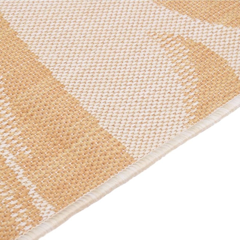 vidaXL Vonkajší koberec s plochým tkaním 100x200 cm listový vzor