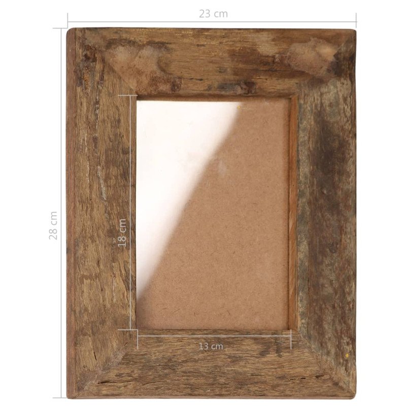 vidaXL Fotorámiky 2 ks, 23x28 cm, recyklovaný masív a skloo