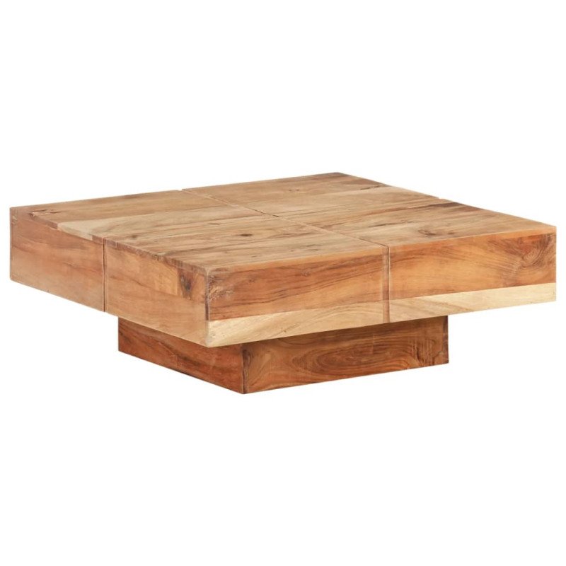 vidaXL Konferenčný stolík 80x80x28 cm masívne akáciové drevo