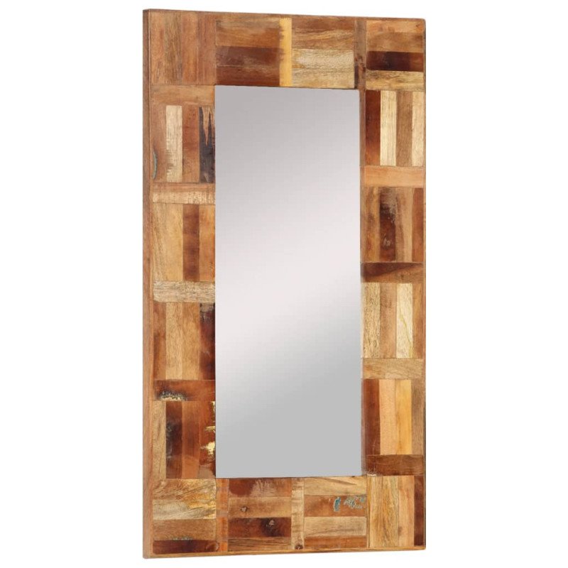 vidaXL Nástenné zrkadlo recyklovaný masív 50x80 cm