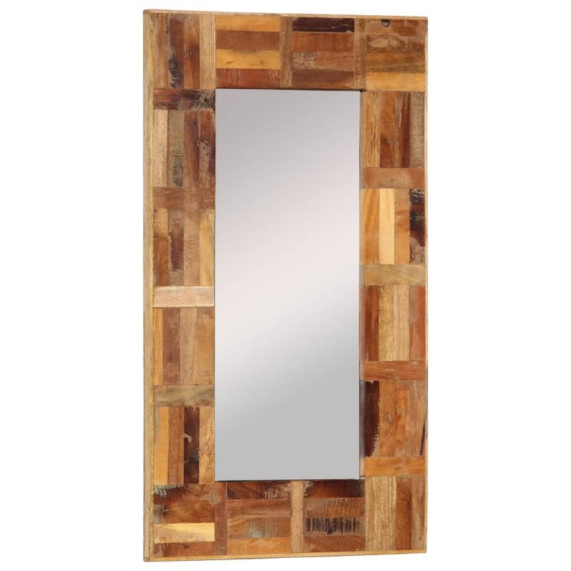 vidaXL Nástenné zrkadlo recyklovaný masív 50x80 cm