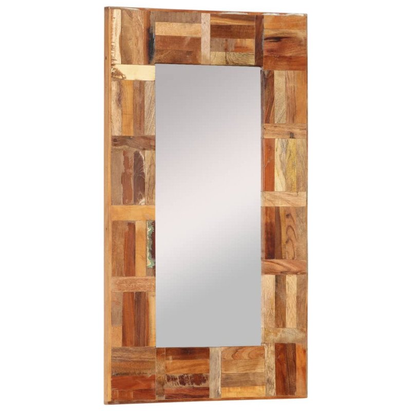 vidaXL Nástenné zrkadlo recyklovaný masív 50x80 cm