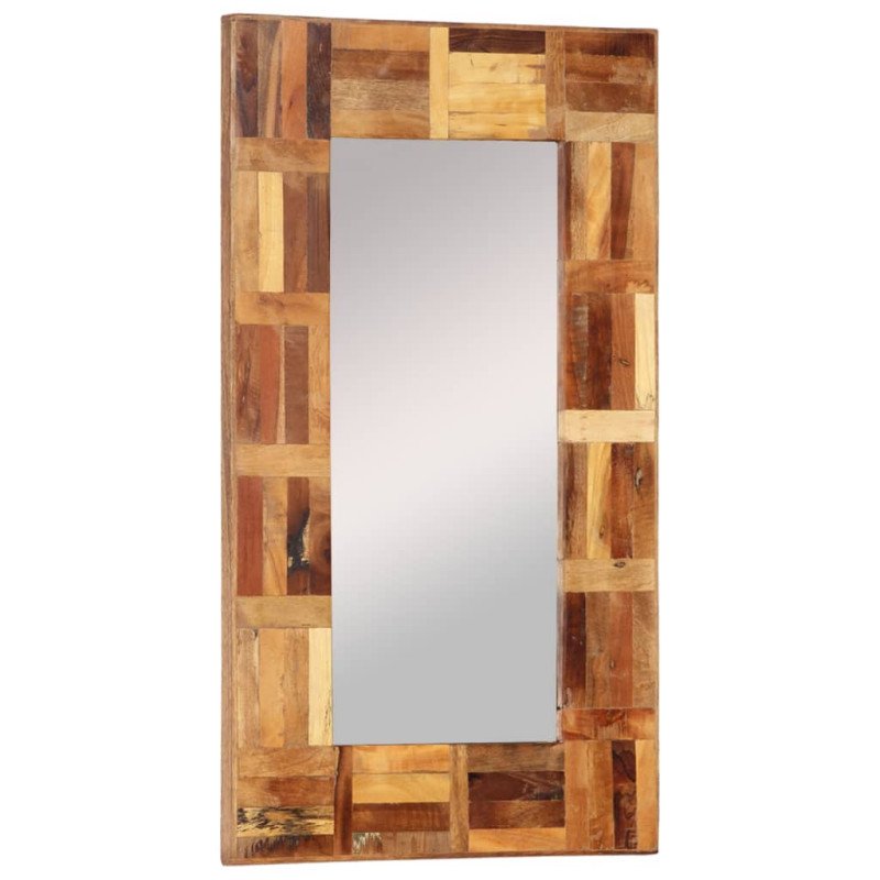 vidaXL Nástenné zrkadlo recyklovaný masív 50x80 cm