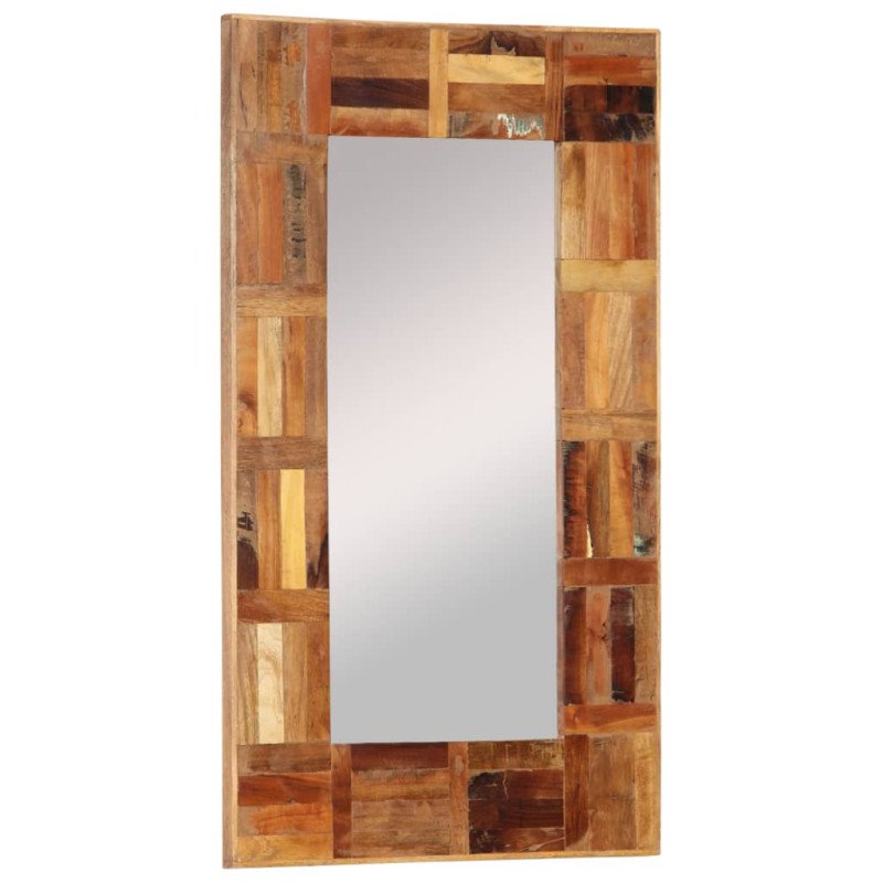 vidaXL Nástenné zrkadlo recyklovaný masív 50x80 cm