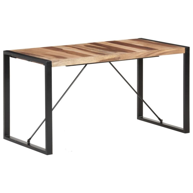 vidaXL Jedálenský stôl 140x70x75 cm masívne drevo so sheeshamovou úpravou