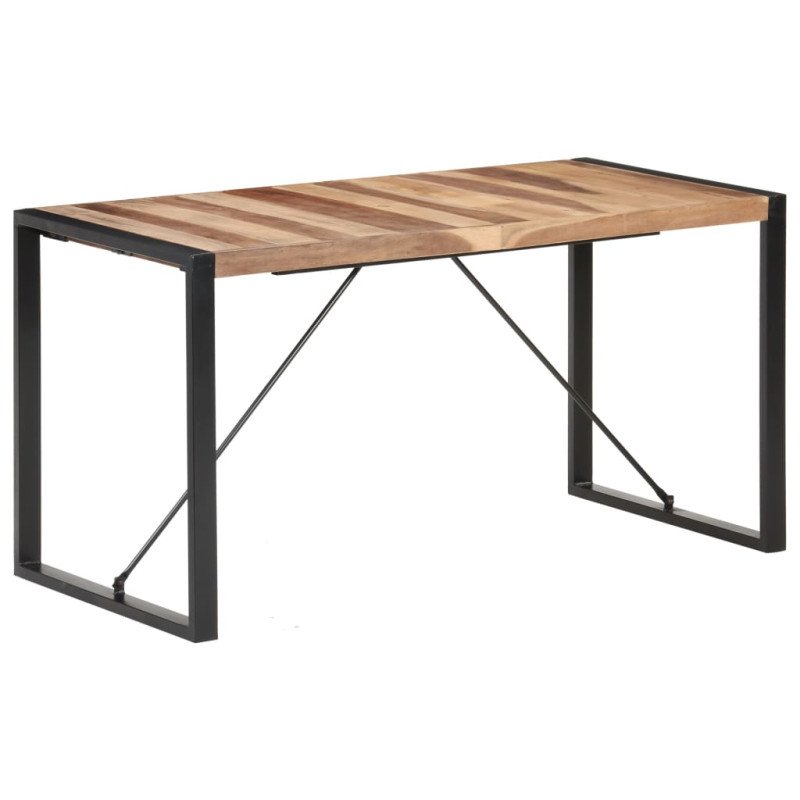 vidaXL Jedálenský stôl 140x70x75 cm masívne drevo so sheeshamovou úpravou