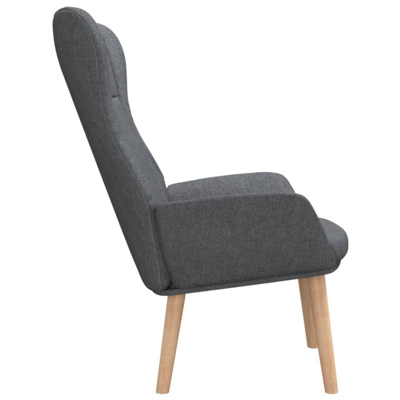 vidaXL Relaxačné kreslo tmavosivé látkové