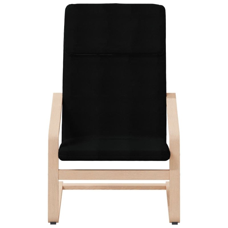 vidaXL Relaxačné kreslo s podnožkou čierne látka