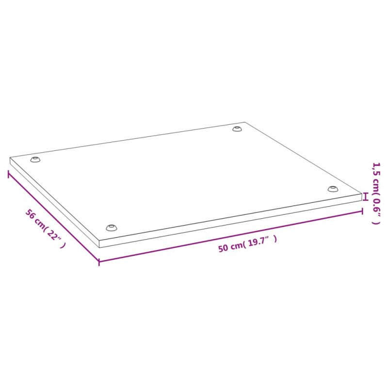 vidaXL Pokrývka na sporák 50x56x1,5 cm bambus
