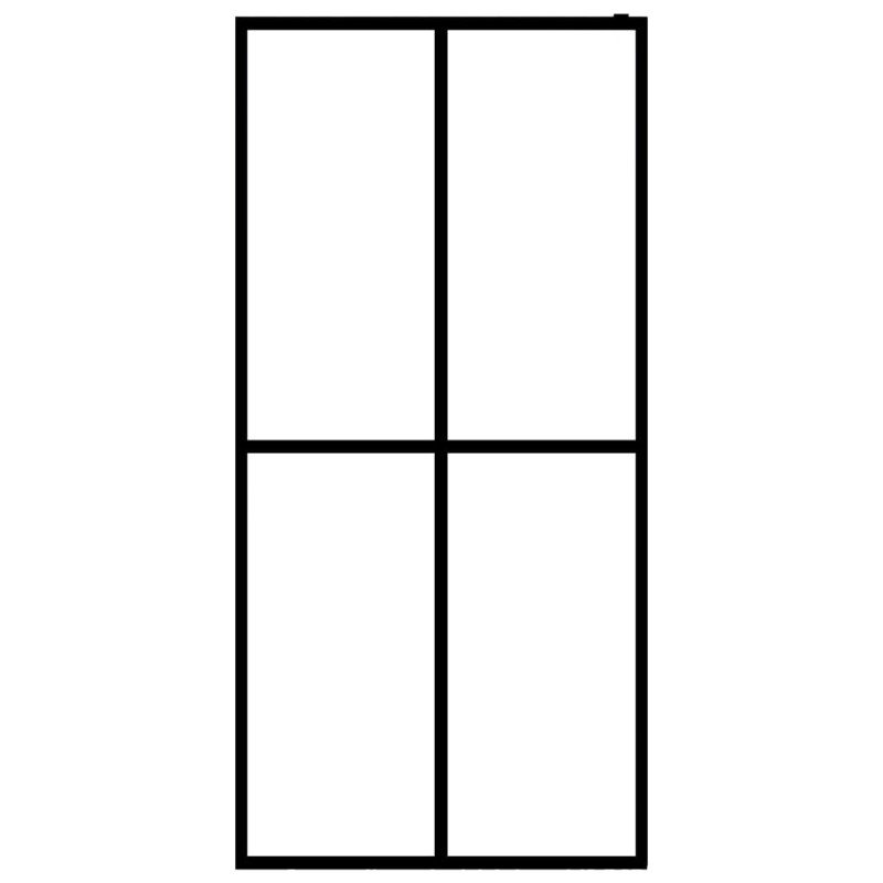 vidaXL Sprchová zástena walk-in, matné tvrdené sklo 118x190 cm